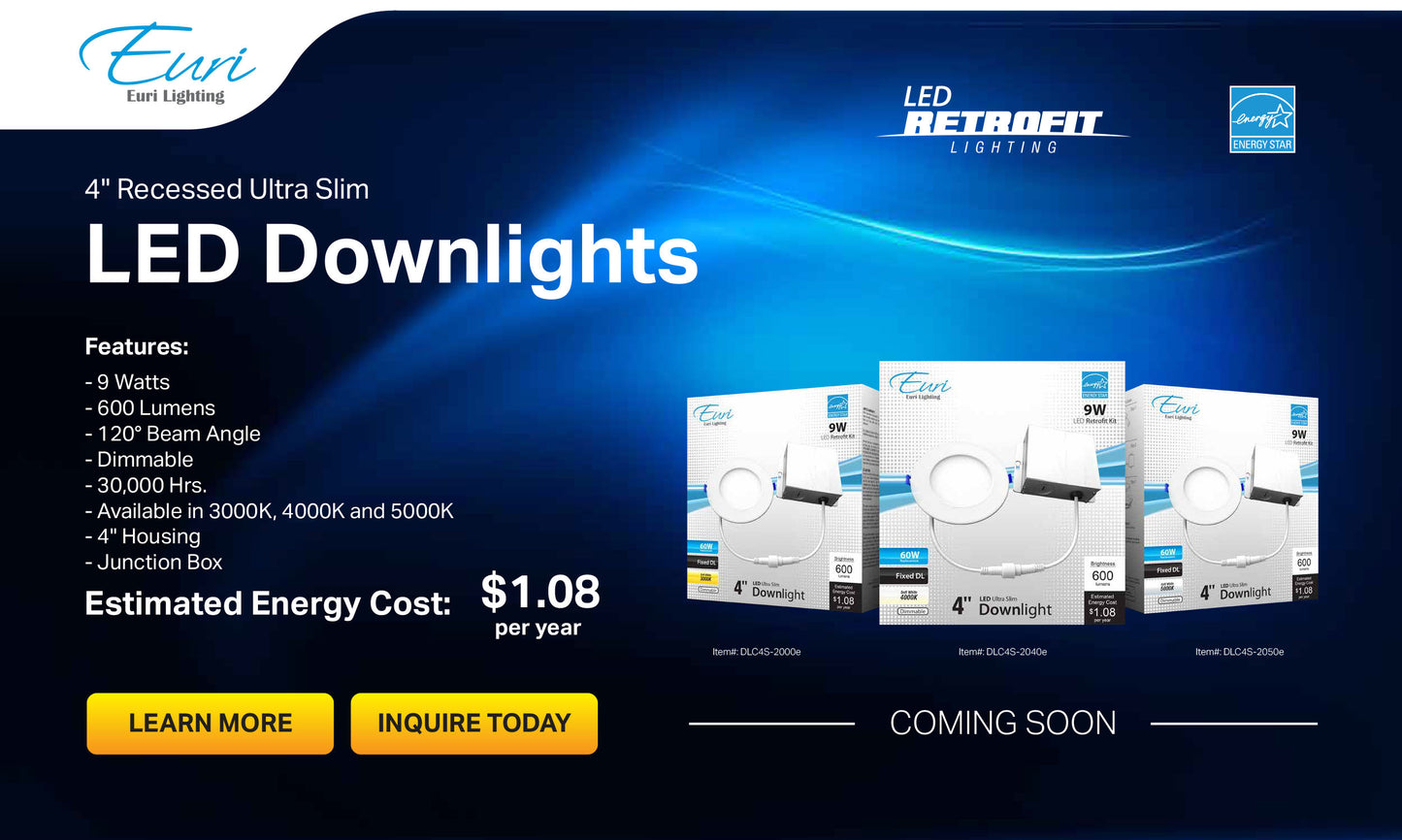 LED Downlight 60W Dim ES