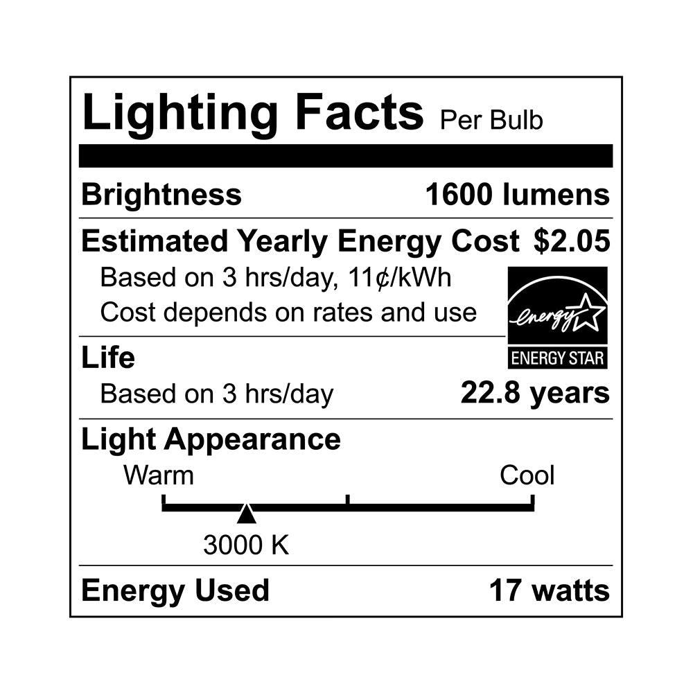 LED A21 100W DIM ES, CEC