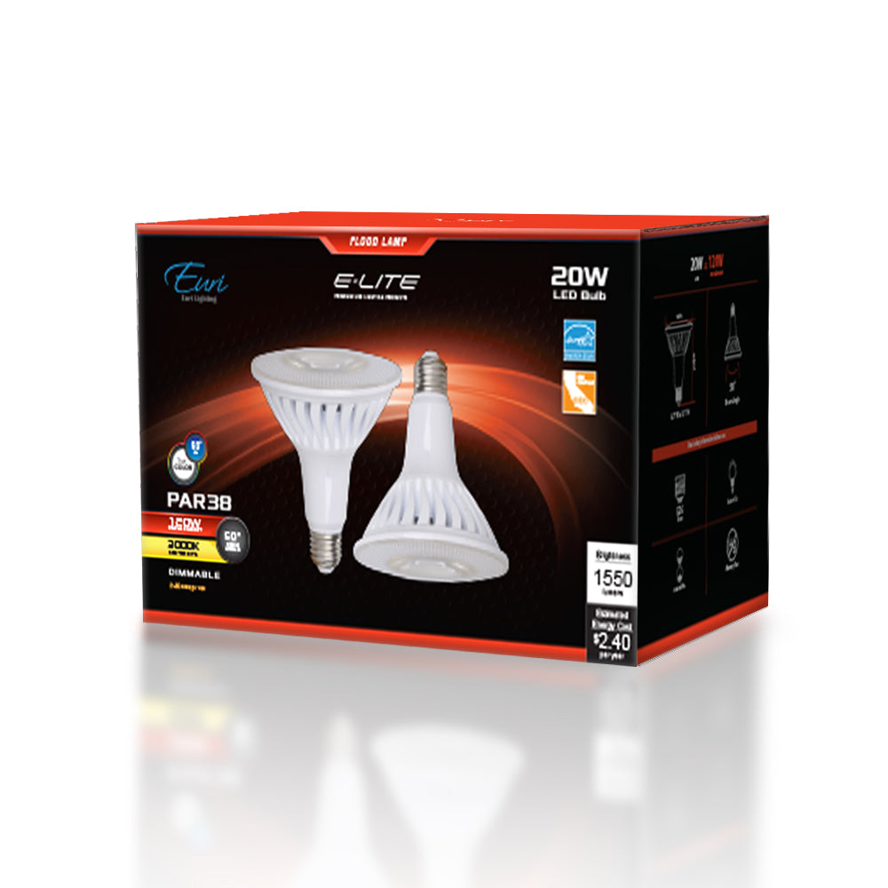 LED PAR38 20W Dim ES (2 Pack)