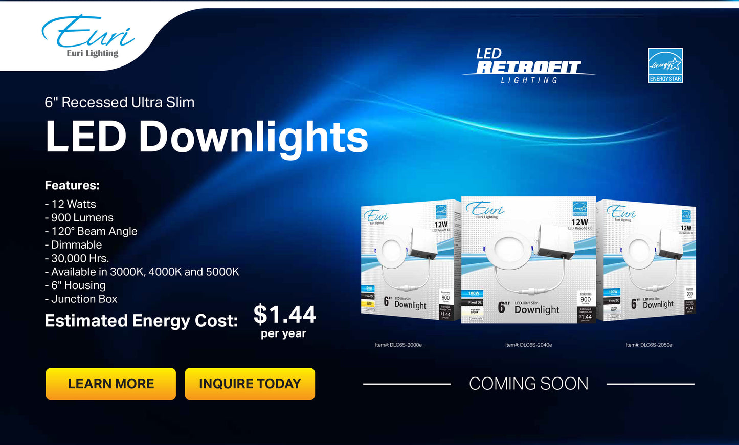 LED Downlight 100W Dim ES